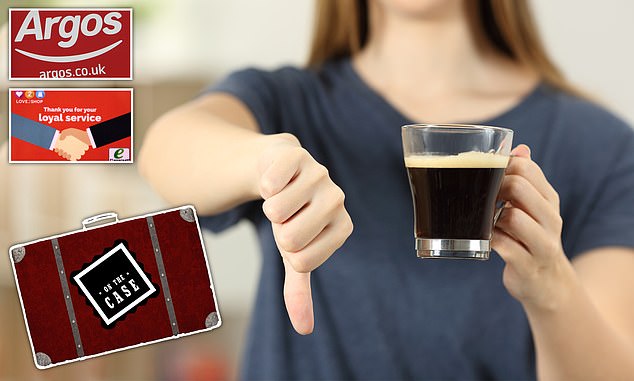 Bean and gone: This reader returned her coffee machine as it was faulty, but had thrown away the vouchers that she had used to pay for it - meaning she couldn't get the cash