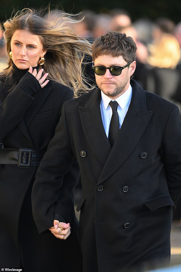 Niall Horan also attended the funeral alongside his girlfriend Amelia Woolley