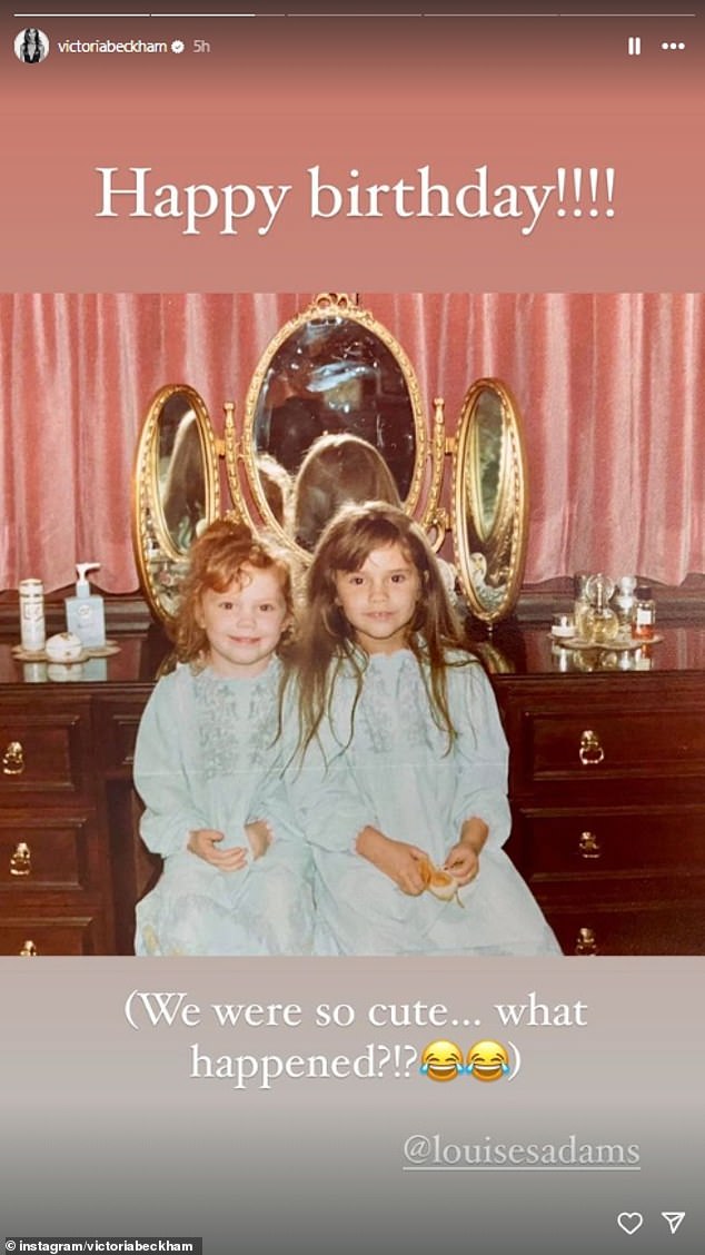 The fashion designer shared a slew of adorable photos to celebrate the occasion, with she and her younger sister wearing a series of matching outfits