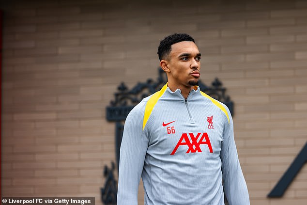 Trent Alexander-Arnold (pictured), Mohamed Salah and Virgil van Dijk will all see their deals expire in the summer