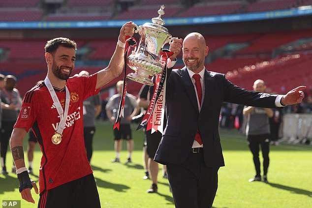 The choice to stick with the Dutchman came after United beat Man City in the FA Cup final