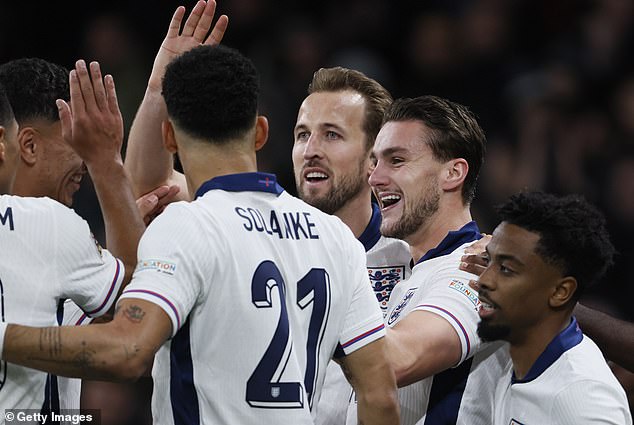 Harwood-Bellis (2nd right) earned his first England call-up and scored against Keane's Ireland