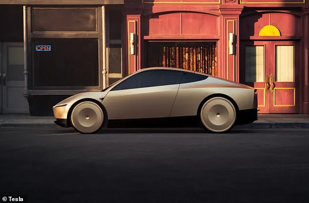 The Cybercab is a golden, ultra sleek, and - arguably - more stylish version of the Model 3