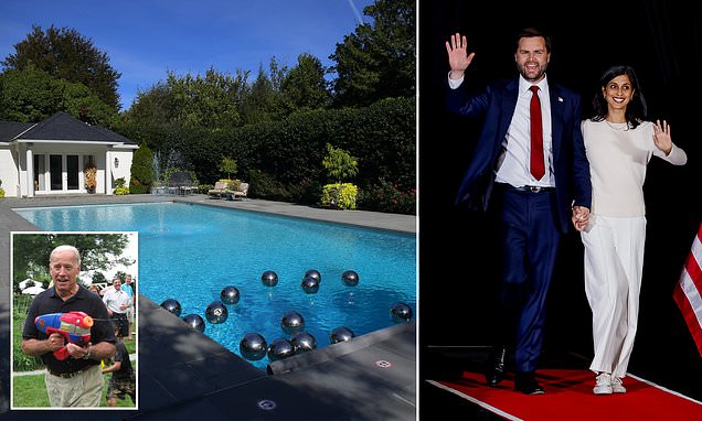 J.D. Vance's new home with wife Usha includes a swimming pool that Biden 'loved' to use