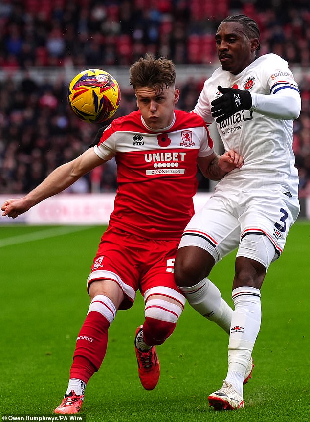 The 19-year-old is enjoying an extended run of first-team football in the English Championship