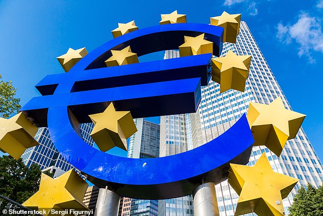 Struggle: The purchasing managers' index data sent the euro plunging to just above $1.03 versus the US currency, its lowest since November 2022