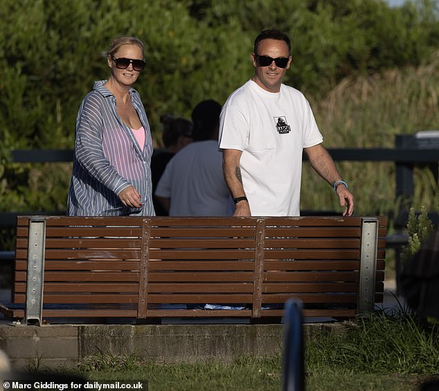 Making the most out of the first day of sun after several days of heavy showers, the couple spent an early evening together as Ant has to get up at 2am each morning to film the live show