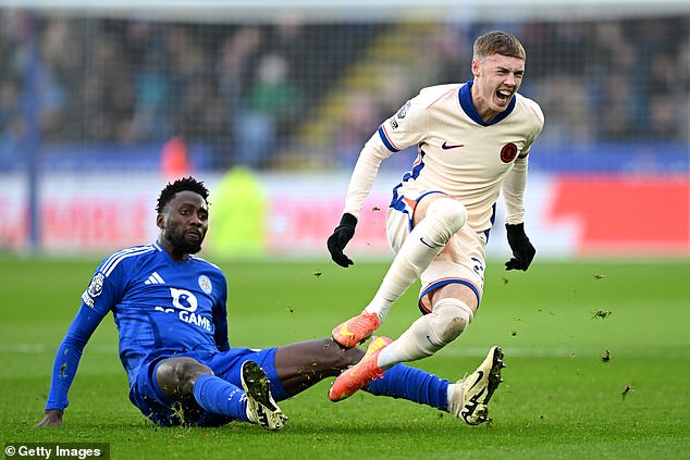 Cole Palmer endured an awful challenge on him from behind by Wilfred Ndidi