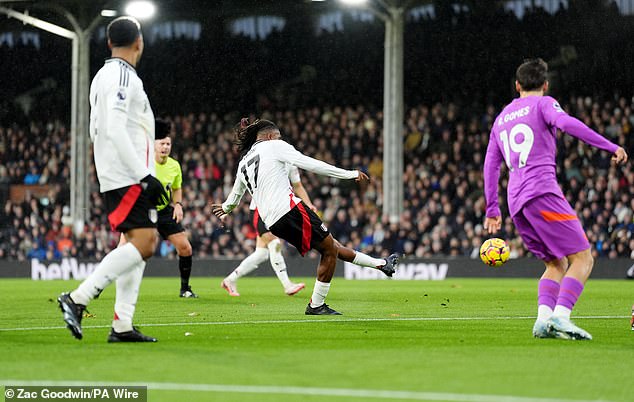 Alex Iwobi had put Fulham 1-0 up earlier in the afternoon with an impressive left footed finish