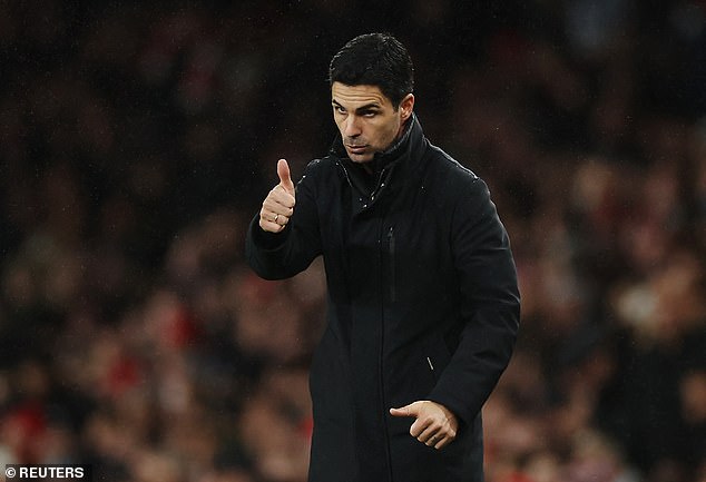 Mikel Arteta's side are six points behind leaders Liverpool, who play Southampton on Sunday