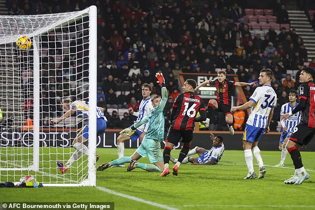 The substitute found the back of the net minutes before Bournemouth struck the bar