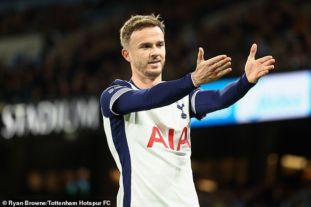 James Maddison scored twice for Spurs inside the opening 20 minutes at the Etihad Stadium