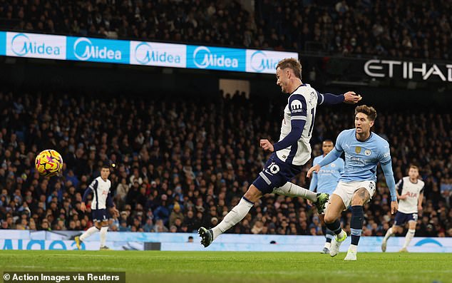 John Stones was hooked at half-time after James Maddison found space  for the opener