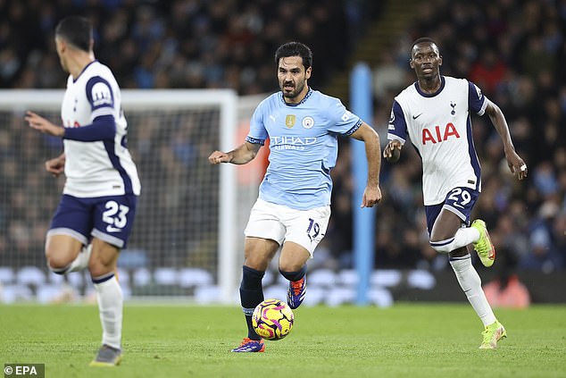 The game seemed to pass by Ilkay Gundogan as he was consistently over-run in the middle