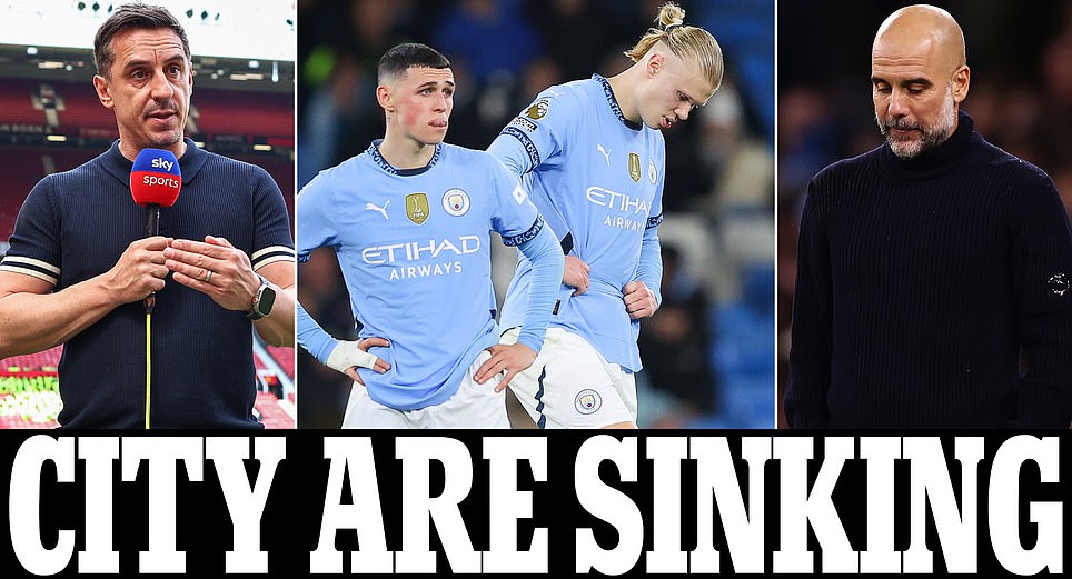 Gary Neville declares Manchester City are 'in DECLINE' after humiliating defeat by Spurs