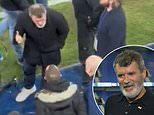 Roy Keane furiously confronts fan who was abusing him following Man United's 1-1 draw with Ipswich as footage reveals what the ex-Portman Road boss said after group shouted 'F*** YOU' at him