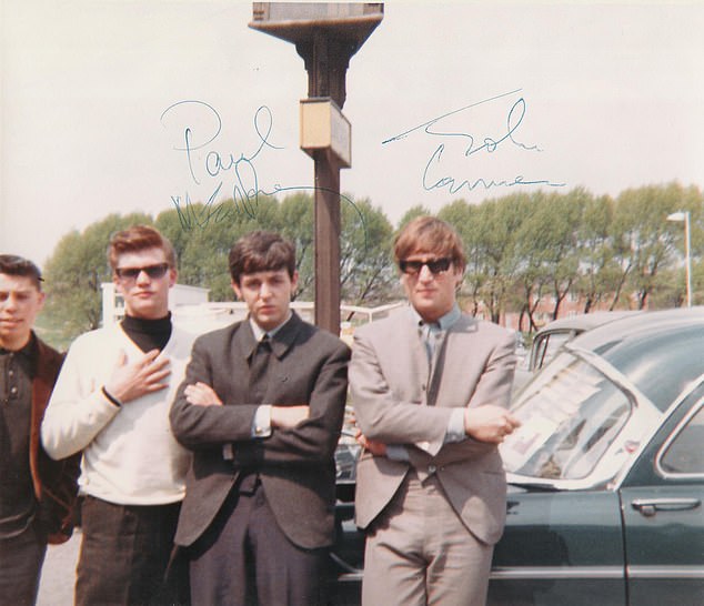 Inked: All of the pictures have been signed by both Paul McCartney and John Lennon