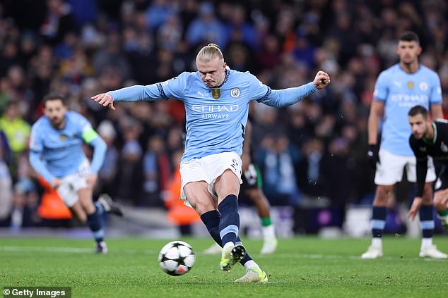 The Norwegian scored twice to put Manchester City in full control early in the second half