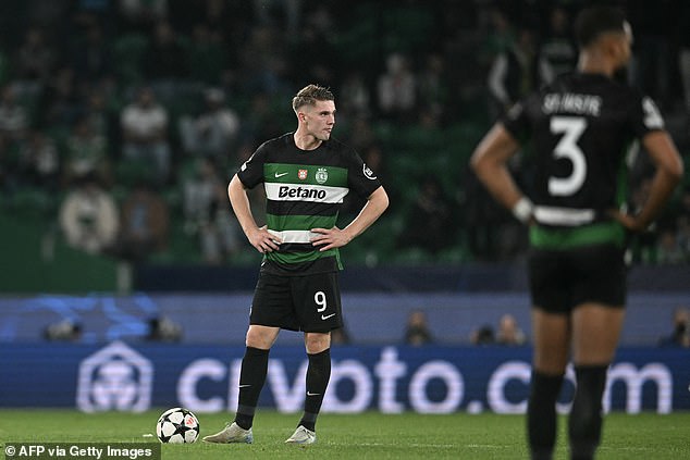 Viktor Gyokeres was powerless to stop the Gunners in Sporting's first game in Europe without Ruben Amorim