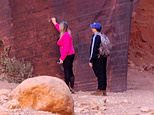 Tourists filmed defacing ancient Utah petroglyphs at famous destination