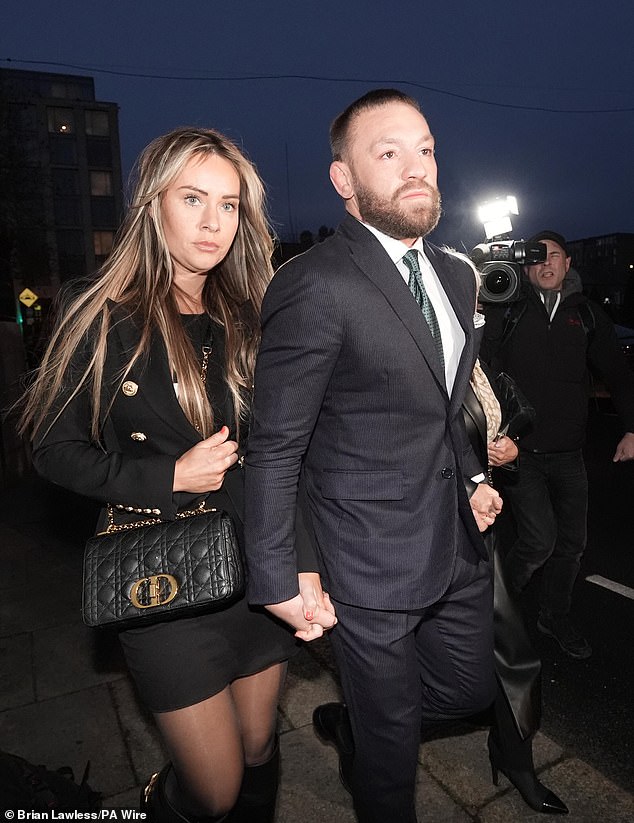 Conor McGregor's partner of 15 years, Dee Devlin was pictured arriving hand-in-hand with the mixed martial arts star to the his civil court case and took to Instagram to post a long rant in staunch defence of her man