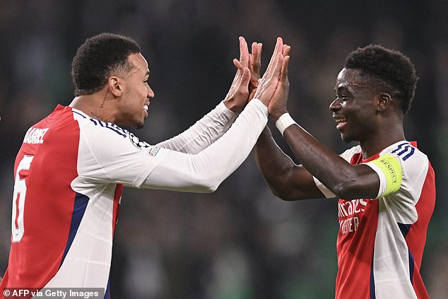 Saka could be a future captain of the club 'without a shadow of a doubt' and is already a leader