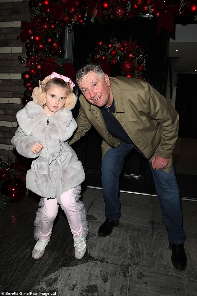 Amy's dad Billy was also present at the lit switch on