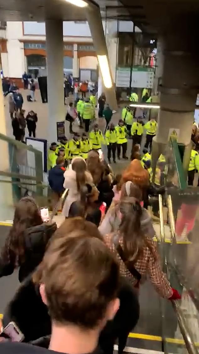 Travellers have accused police of 'discrimination' after videos emerged of officers putting children onto trains to block them from going to the Christmas markets