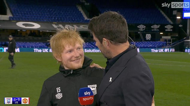 Pop sensation Sheeran later revealed he was not aware Amorim was being interviewed