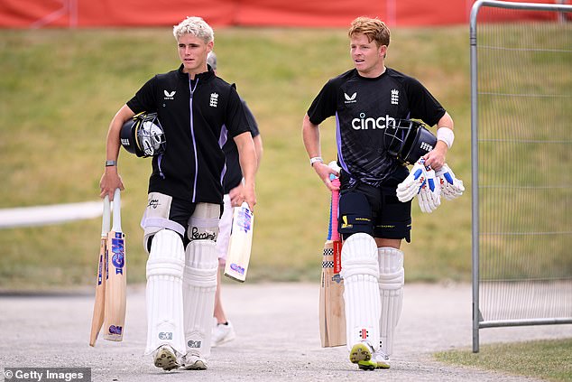 Ollie Pope (right) will be under pressure if Bethell performs well during the three-Test series