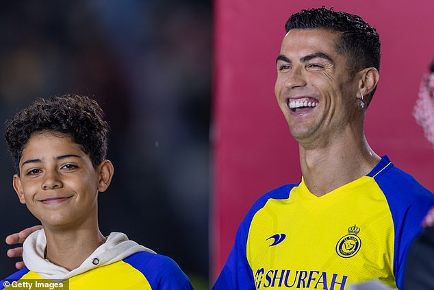 Just like his father, the 14-year-old currently plays in Saudi Arabia, but for Al-Nassr's youth setup