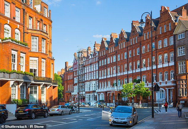 Slump: Homes in Kensington and Chelsea (pictured) had 8.6% knocked off their value in 2024 ¿ or £117,810 to £1,246,520