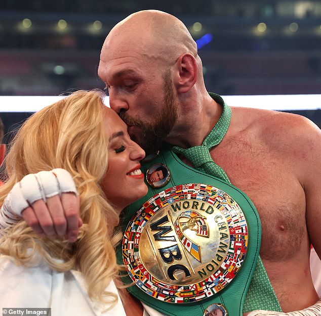 Tyson Fury has revealed he has not spoken to his wife Paris (left) for three months