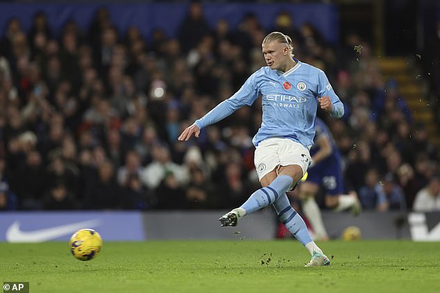 There was no room for City's Erling Haaland mainly due to his short stint in the league