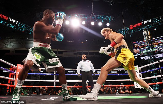 Logan Paul fought Floy Mayweather (left) back in 2021 in a non-scored exhibition match