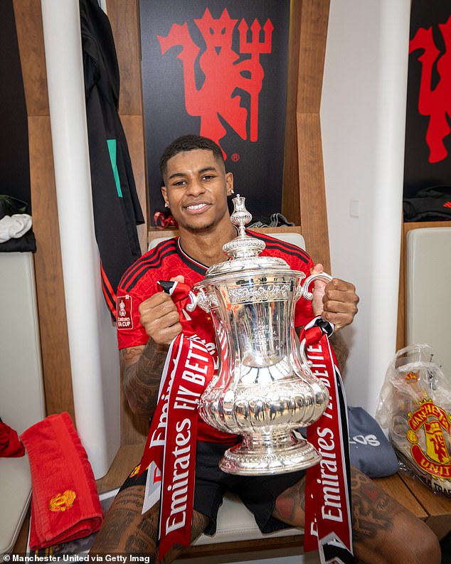 Rashford started last season's FA Cup final, which United won 2-1 over Manchester City