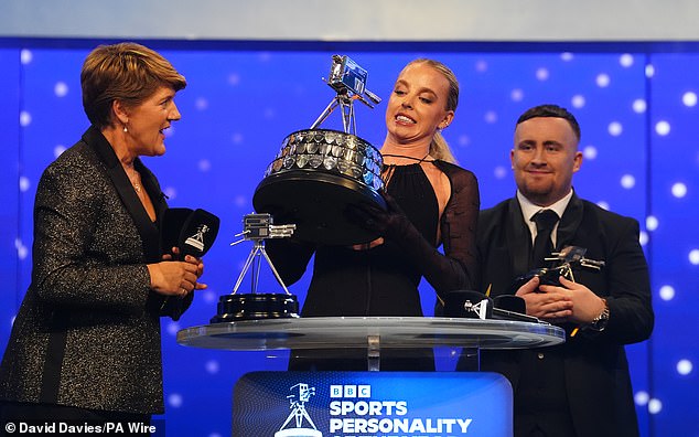 Hodgkinson said she was 'in shock' at being presented with the award, becoming the fourth woman in a row to lift it