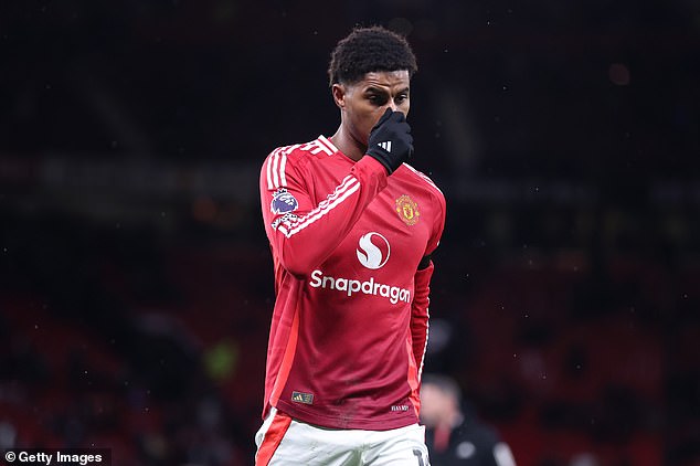 Marcus Rashford was left out of Man United's squad for the Manchester derby