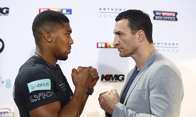 Anthony Joshua takes on Wladimir Klitschko on Saturday night at Wembley Stadium