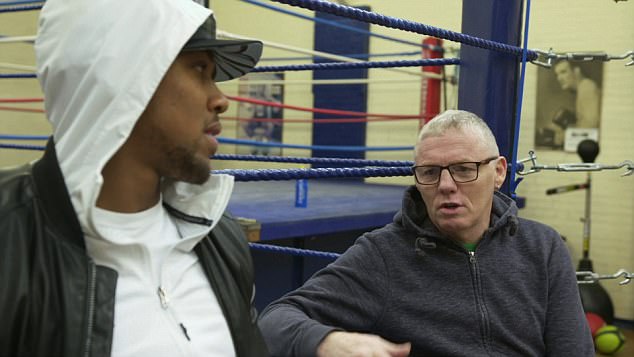 Trainer Sean Murphy took an 18-year-old Anthony Joshua on the pads for the first time