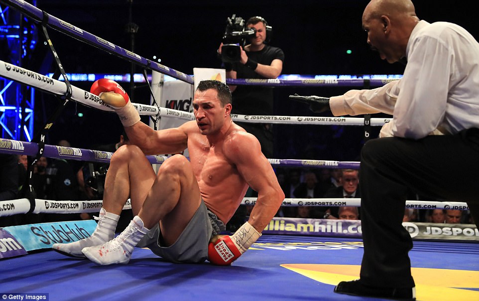 It appeared to be the end of an era for Klitschko as he struggled to return to his feet after Joshua took control in the eleventh  