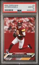 JAYDEN DANIELS 2024 TOPPS NOW NFL DEBUT ROOKIE #3 PSA 10 IN HAND!