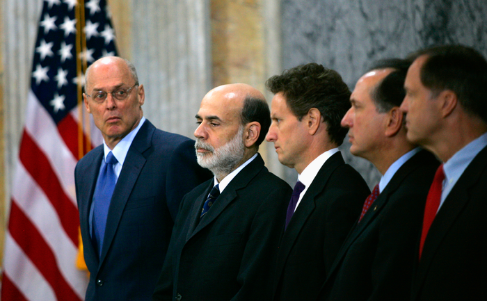 hank paulson ben bernanke tim geithner chris cox john duggan