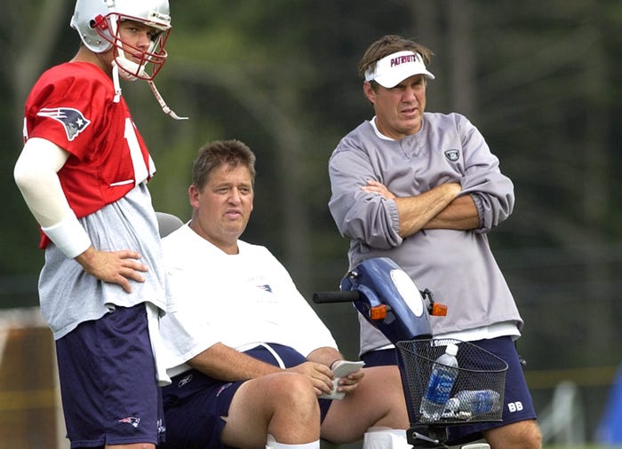 Tom Brady, Charlie Weiss, and Bill Belichick