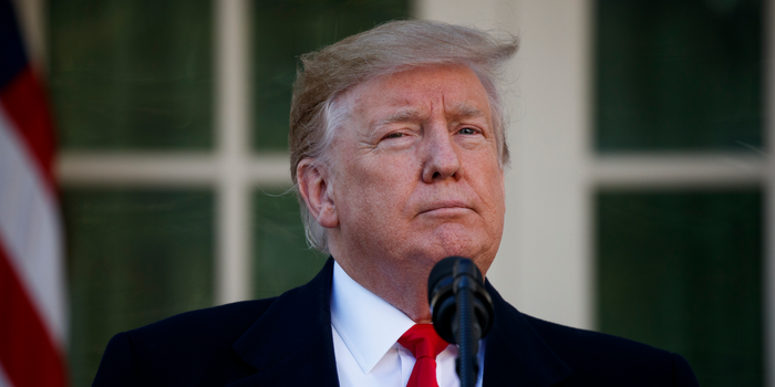 President Donald Trump announces a deal to temporarily reopen the government, in the Rose Garden of the White House, Friday, Jan. 25, 2019, in Washington. (AP Photo/ Evan Vucci)