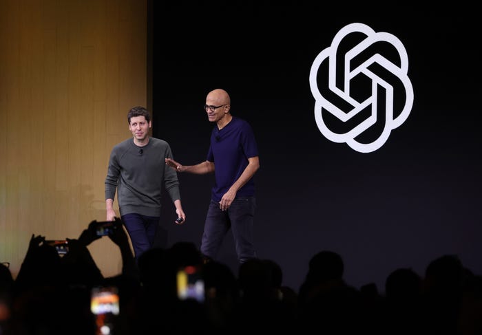 Sam Altman and Satya Nadella