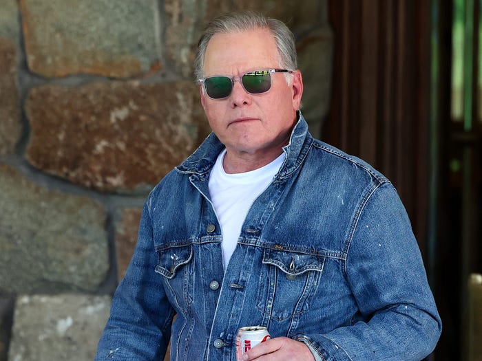 David Zaslav, CEO of Warner Bros. Discovery, arrives at the Sun Valley Lodge for the Allen & Company Sun Valley Conference on July 11, 2023 in Sun Valley, Idaho.