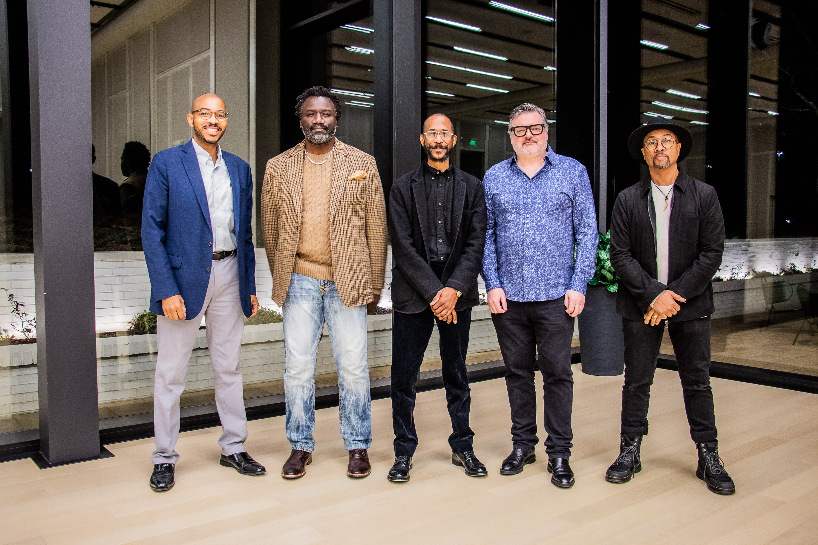 Drummer Brian Blade, center, founded The Fellowship Band in 1997 to perform music that fuses jazz and gospel with an array of other American music styles.