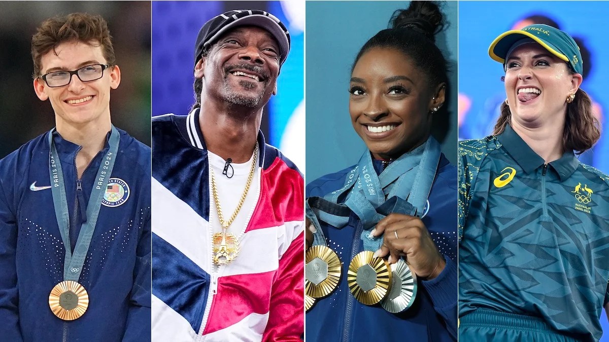 Stephen Nedoroscik , Snoop Dogg, Simone Biles, Rachael Gunn (CREDIT: Getty Images)