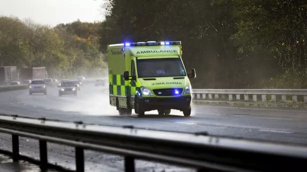 Stock image of an ambulance